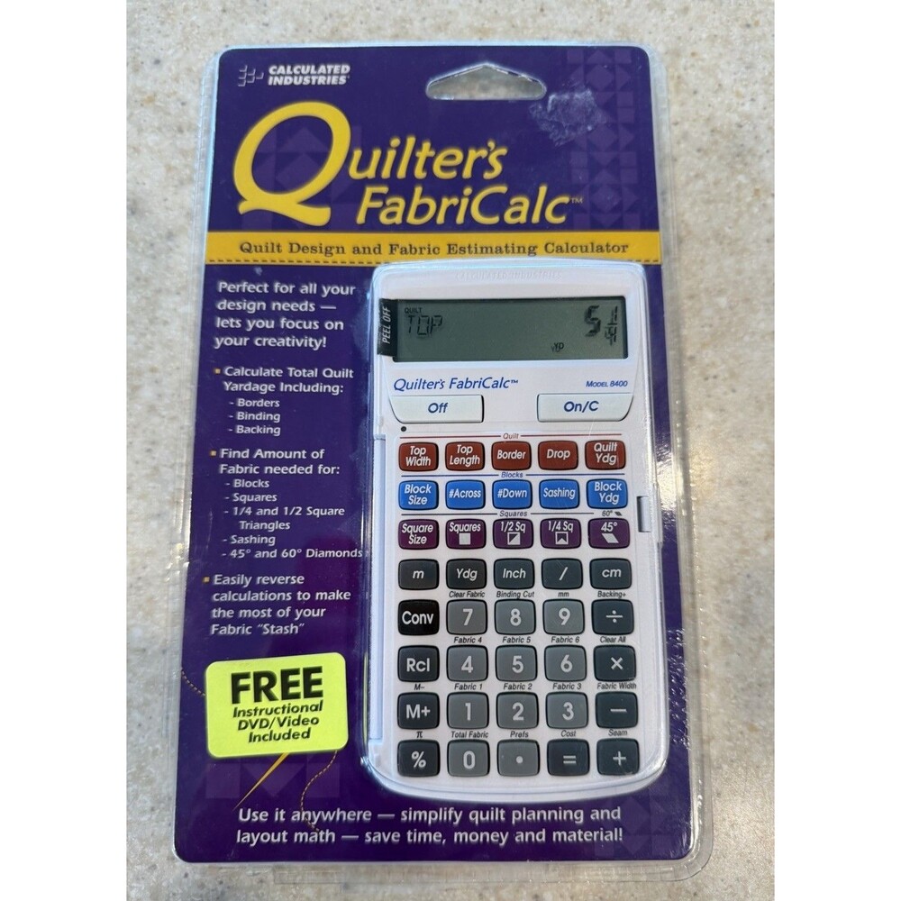 Calculated Industries Quilter’s FabriCalc Quilt Design Fabric Estimat Calculator